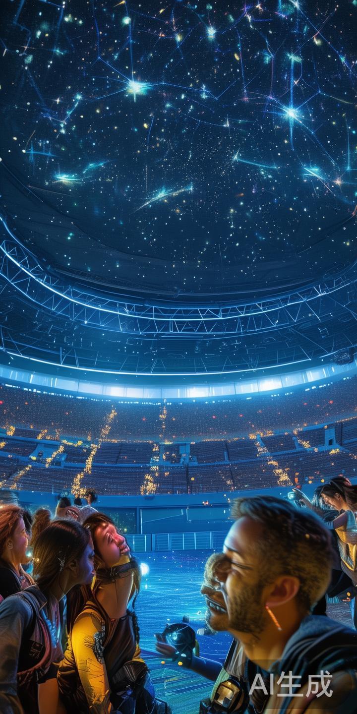 星际导航寻宝
利用虚拟星空投影，在运动场布置寻宝